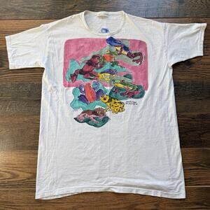 Vintage Diane Wat Design “Rain Forest Frogs” Hand Painted T-Shirt Single Stitch